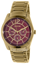 Fossil Czerwony/Stal w odcieniu złota Ø38 mm BQ3043
