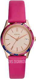 Fossil Różowe złoto/Skóra Ø34 mm BQ3584