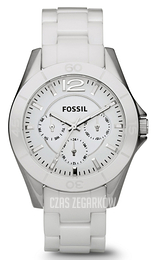 Fossil Riley Biały/Czeramiczna Ø40 mm CE1002