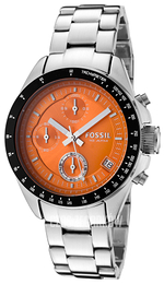 Fossil Czerwony/Stal Ø38 mm CH2641