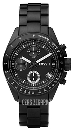 Fossil Decker Czarny/Stal Ø38 mm CH2643