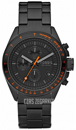 Fossil Czarny/Stal Ø44 mm CH2737