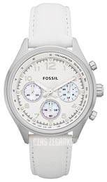 Fossil Flight Biały/Skóra Ø38 mm CH2823