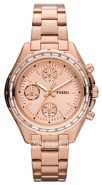 Fossil Dylan Różowe złoto/Stal w kolorze różowego złota Ø38 mm CH2826