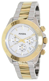 Fossil Retro Traveler Srebrny/Stal w odcieniu złota Ø45 mm CH2850