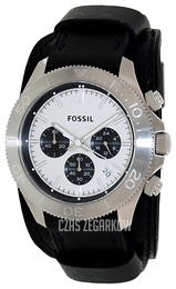 Fossil Retro Traveler Biały/Skóra Ø45 mm CH2856