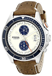 Fossil Wakefield Biały/Skóra Ø44 mm CH2951