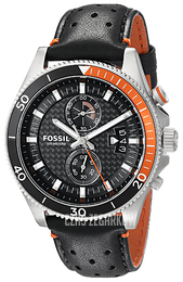 Fossil Czarny/Skóra Ø45 mm CH2953