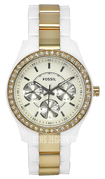 Fossil Szampański/Stal w odcieniu złota Ø37 mm ES2805