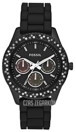 Fossil Stella Czarny/Guma Ø38 mm ES2896