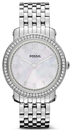 Fossil Emma Biały/Stal Ø38 mm ES3112
