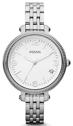 Fossil Heather Biały/Stal Ø34 mm ES3180