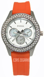 Fossil Multifunction Biały/Guma Ø38 mm ES3306