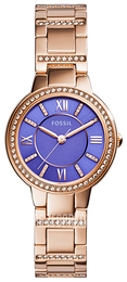 Fossil Lila Purpurowy/Stal w kolorze różowego złota Ø30 mm ES3653
