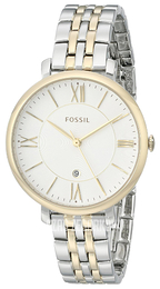 Fossil Jacqueline Biały/Stal w odcieniu złota Ø36 mm ES3739