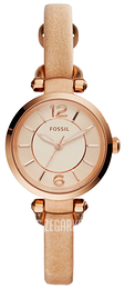 Fossil Różowe złoto/Skóra Ø26 mm ES3754