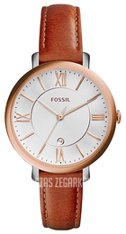 Fossil Dress Srebrny/Skóra Ø36 mm ES3842