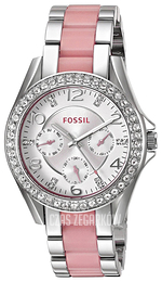 Fossil Srebrny/Stal Ø38 mm ES3929