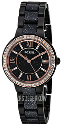 Fossil Virginia Czarny/Stal Ø28 mm ES4118
