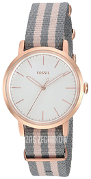 Fossil Biały/Stal w kolorze różowego złota Ø34 mm ES4192