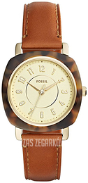 Fossil Idealist Żółte złoto/Skóra ES4281