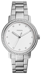 Fossil Biały/Stal Ø35 mm ES4287