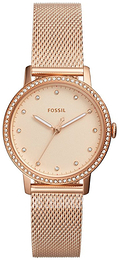 Fossil Różowe złoto/Stal w kolorze różowego złota Ø34 mm ES4365