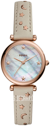 Fossil Carlie Biały/Skóra Ø28 mm ES4526