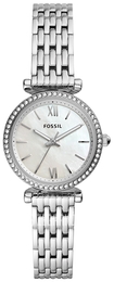 Fossil Carlie Mini Biały/Stal Ø28 mm ES4647