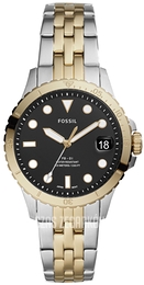 Fossil FB-01 Czarny/Stal w odcieniu złota Ø36 mm ES4745