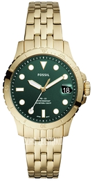 Fossil FB-01 Zielony/Stal w odcieniu złota Ø36 mm ES4746