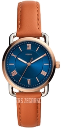 Fossil Copeland Niebieski/Skóra Ø34 mm ES4825