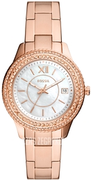 Fossil Stella Wielokolorowy/Stal w kolorze różowego złota Ø37 mm ES5131