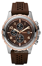Fossil Dean Brązowy/Guma Ø42 mm FS4612