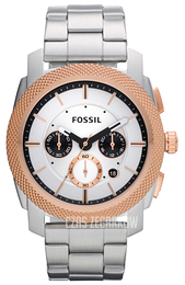 Fossil Machine Srebrny/Stal Ø45 mm FS4714