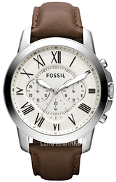 Fossil Grant Srebrny/Skóra Ø44 mm FS4735IE