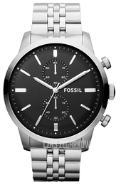 Fossil Townsman Czarny/Stal Ø48 mm FS4784