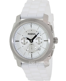 Fossil Machine Srebrny/Guma Ø46 mm FS4805