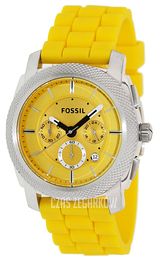 Fossil Machine Żółty/Guma Ø46 mm FS4807