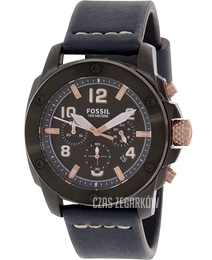 Fossil Machine Czarny/Skóra Ø45 mm FS5066