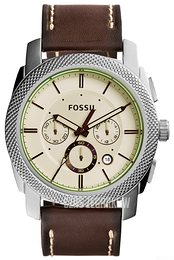 Fossil Machine Kremowy/Skóra Ø45 mm FS5108