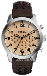 Fossil Pilot 54 Beżowy/Skóra Ø44 mm FS5178
