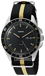 Fossil Czarny/Stal Ø44 mm FS5292