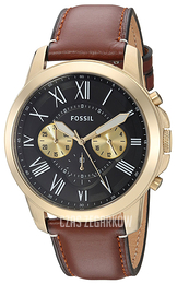 Fossil Grant Czarny/Skóra Ø44 mm FS5297