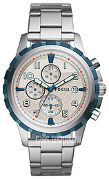 Fossil Dean Srebrny/Stal Ø45 mm FS5319