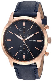 Fossil Townsman Niebieski/Skóra Ø44 mm FS5436