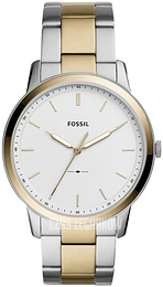 Fossil Biały/Stal w odcieniu złota Ø44 mm FS5441