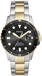 Fossil FB-01 Czarny/Stal w odcieniu złota Ø42 mm FS5653