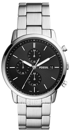 Fossil Minimalist Chronograph Czarny/Stal Ø42 mm FS5847
