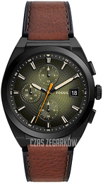 Fossil Everett Zielony/Skóra Ø42 mm FS5858